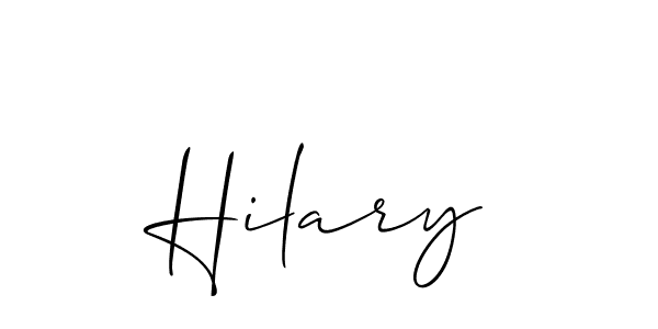 Design your own signature with our free online signature maker. With this signature software, you can create a handwritten (Allison_Script) signature for name Hilary. Hilary signature style 2 images and pictures png