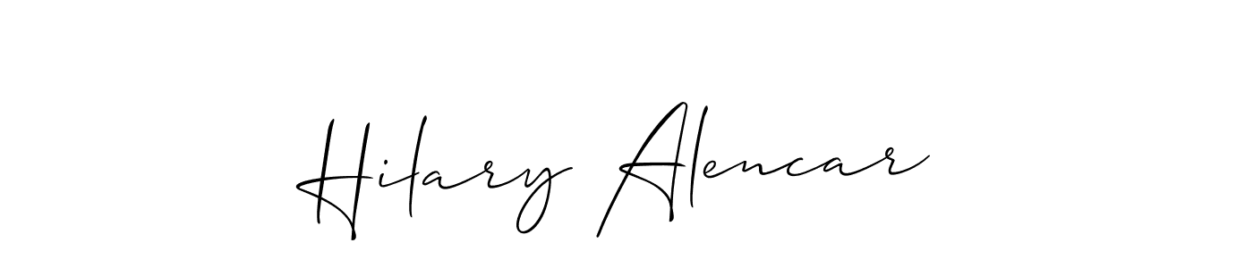 How to make Hilary Alencar signature? Allison_Script is a professional autograph style. Create handwritten signature for Hilary Alencar name. Hilary Alencar signature style 2 images and pictures png