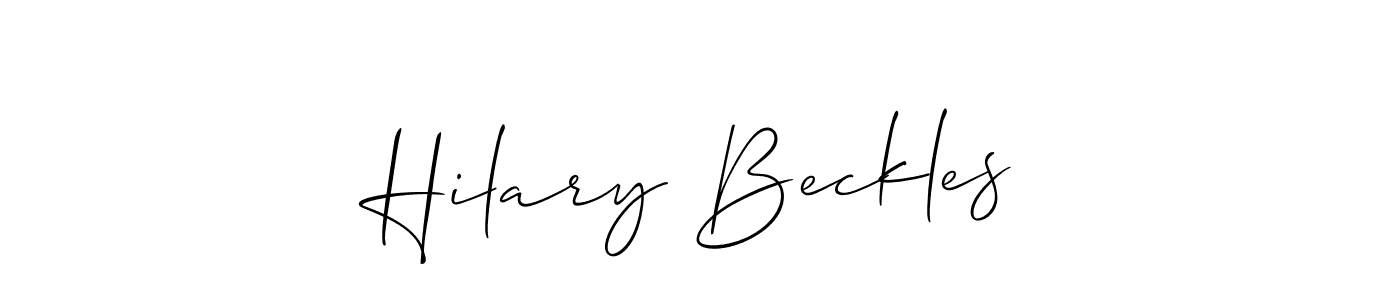 Hilary Beckles stylish signature style. Best Handwritten Sign (Allison_Script) for my name. Handwritten Signature Collection Ideas for my name Hilary Beckles. Hilary Beckles signature style 2 images and pictures png