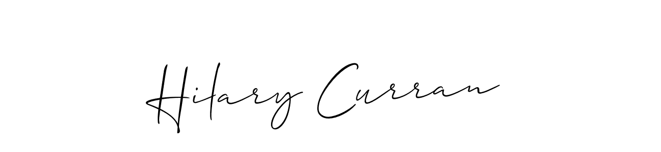 Design your own signature with our free online signature maker. With this signature software, you can create a handwritten (Allison_Script) signature for name Hilary Curran. Hilary Curran signature style 2 images and pictures png