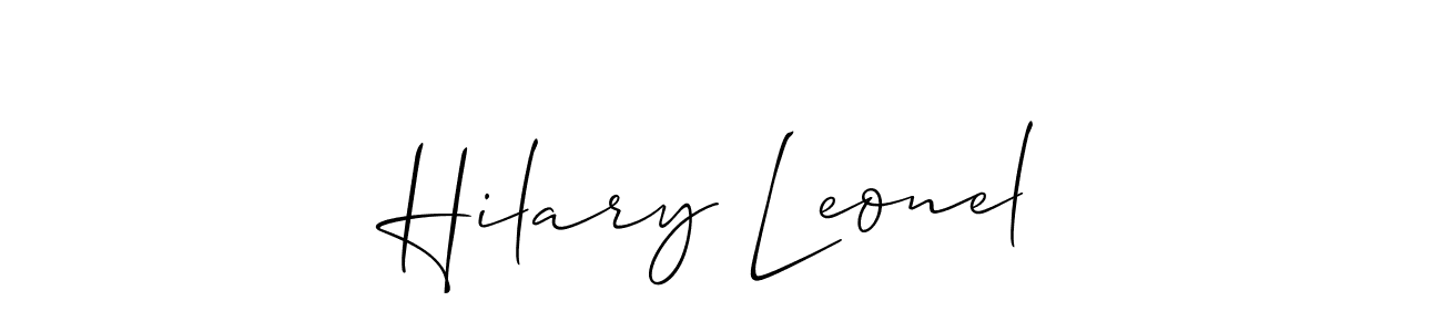 if you are searching for the best signature style for your name Hilary Leonel. so please give up your signature search. here we have designed multiple signature styles  using Allison_Script. Hilary Leonel signature style 2 images and pictures png
