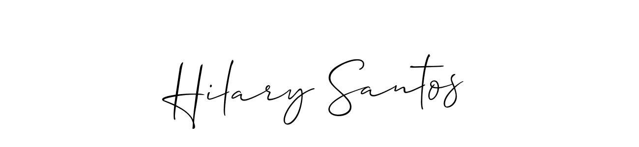 How to make Hilary Santos name signature. Use Allison_Script style for creating short signs online. This is the latest handwritten sign. Hilary Santos signature style 2 images and pictures png