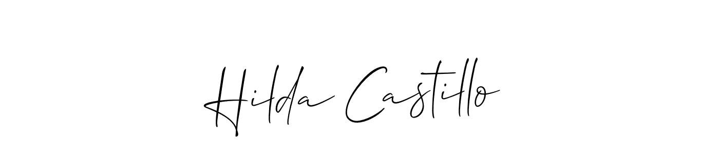 Create a beautiful signature design for name Hilda Castillo. With this signature (Allison_Script) fonts, you can make a handwritten signature for free. Hilda Castillo signature style 2 images and pictures png