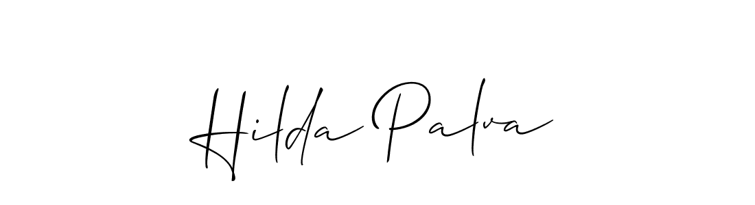 Make a beautiful signature design for name Hilda Palva. With this signature (Allison_Script) style, you can create a handwritten signature for free. Hilda Palva signature style 2 images and pictures png