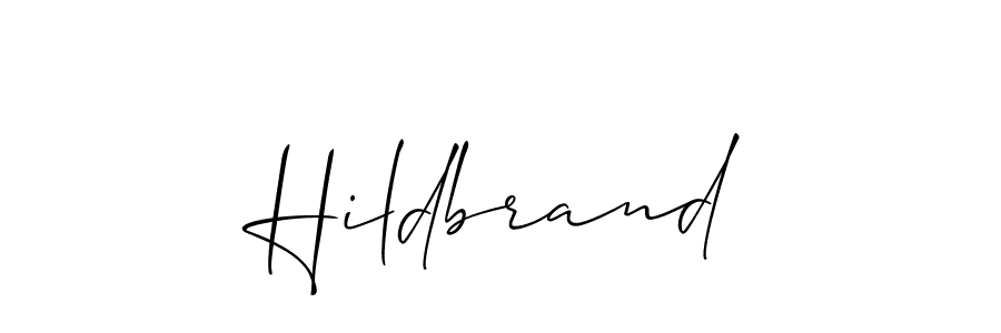 Use a signature maker to create a handwritten signature online. With this signature software, you can design (Allison_Script) your own signature for name Hildbrand. Hildbrand signature style 2 images and pictures png