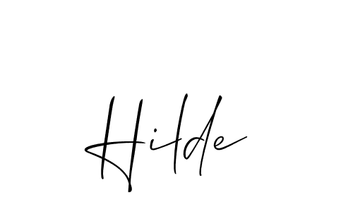 Make a beautiful signature design for name Hilde. Use this online signature maker to create a handwritten signature for free. Hilde signature style 2 images and pictures png