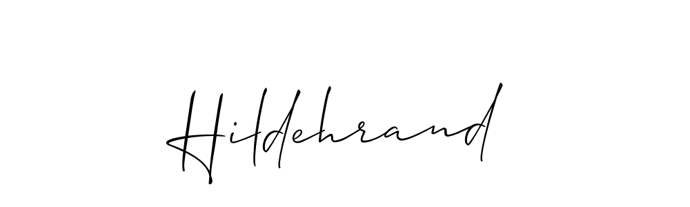 Use a signature maker to create a handwritten signature online. With this signature software, you can design (Allison_Script) your own signature for name Hildehrand. Hildehrand signature style 2 images and pictures png