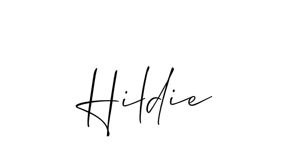 Similarly Allison_Script is the best handwritten signature design. Signature creator online .You can use it as an online autograph creator for name Hildie. Hildie signature style 2 images and pictures png