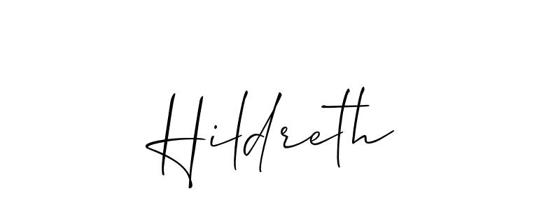 You should practise on your own different ways (Allison_Script) to write your name (Hildreth) in signature. don't let someone else do it for you. Hildreth signature style 2 images and pictures png