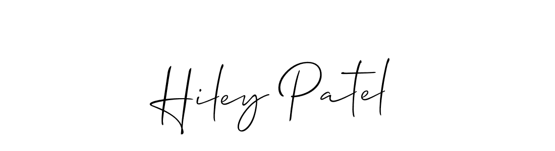 Similarly Allison_Script is the best handwritten signature design. Signature creator online .You can use it as an online autograph creator for name Hiley Patel. Hiley Patel signature style 2 images and pictures png