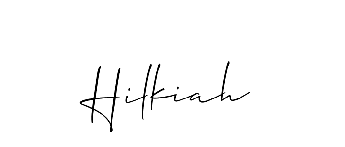 You should practise on your own different ways (Allison_Script) to write your name (Hilkiah) in signature. don't let someone else do it for you. Hilkiah signature style 2 images and pictures png