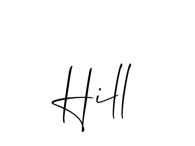Allison_Script is a professional signature style that is perfect for those who want to add a touch of class to their signature. It is also a great choice for those who want to make their signature more unique. Get Hill name to fancy signature for free. Hill signature style 2 images and pictures png