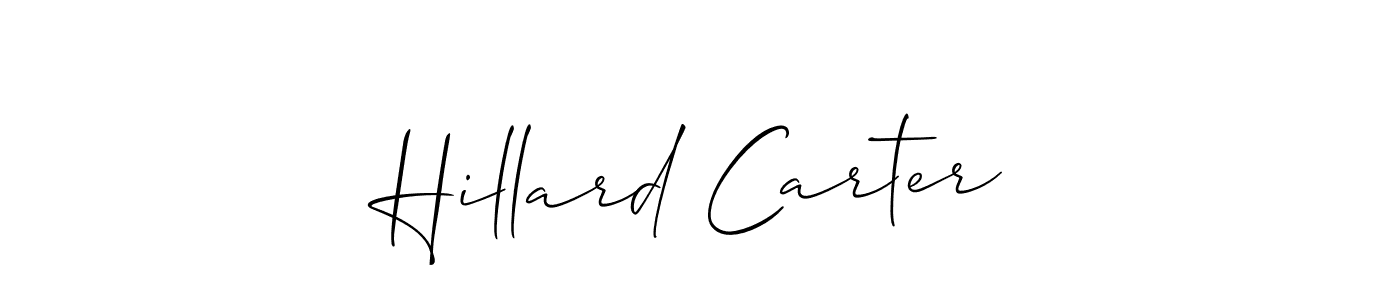 The best way (Allison_Script) to make a short signature is to pick only two or three words in your name. The name Hillard Carter include a total of six letters. For converting this name. Hillard Carter signature style 2 images and pictures png