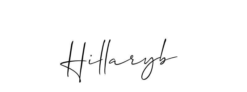 You should practise on your own different ways (Allison_Script) to write your name (Hillaryb) in signature. don't let someone else do it for you. Hillaryb signature style 2 images and pictures png