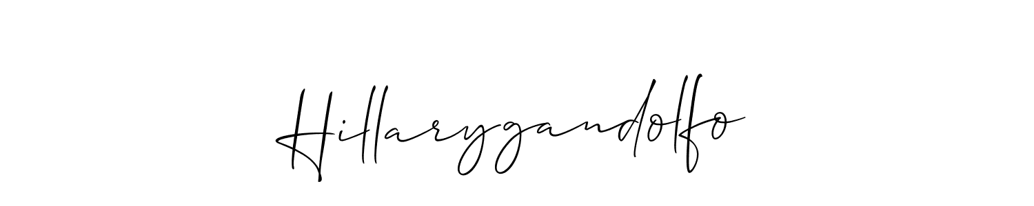 You should practise on your own different ways (Allison_Script) to write your name (Hillarygandolfo) in signature. don't let someone else do it for you. Hillarygandolfo signature style 2 images and pictures png
