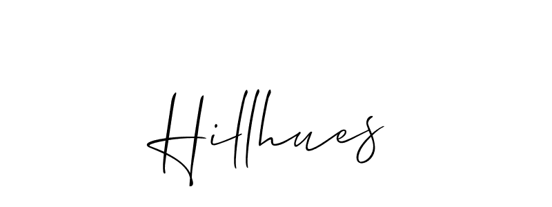 How to make Hillhues name signature. Use Allison_Script style for creating short signs online. This is the latest handwritten sign. Hillhues signature style 2 images and pictures png