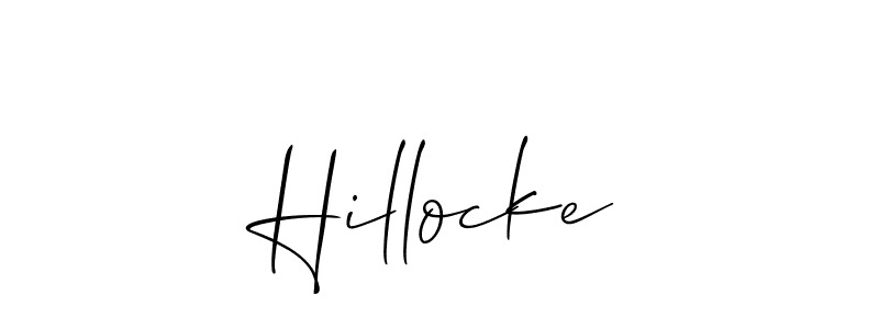 How to make Hillocke name signature. Use Allison_Script style for creating short signs online. This is the latest handwritten sign. Hillocke signature style 2 images and pictures png