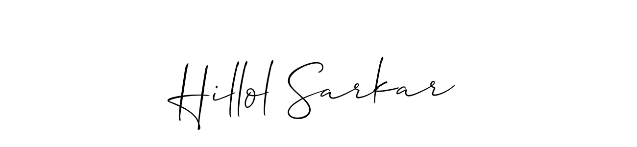 Similarly Allison_Script is the best handwritten signature design. Signature creator online .You can use it as an online autograph creator for name Hillol Sarkar. Hillol Sarkar signature style 2 images and pictures png