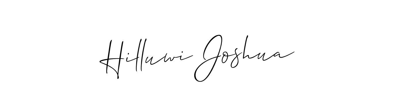 Also we have Hilluwi Joshua name is the best signature style. Create professional handwritten signature collection using Allison_Script autograph style. Hilluwi Joshua signature style 2 images and pictures png