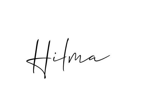 You should practise on your own different ways (Allison_Script) to write your name (Hilma) in signature. don't let someone else do it for you. Hilma signature style 2 images and pictures png