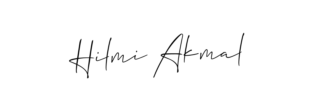 You should practise on your own different ways (Allison_Script) to write your name (Hilmi Akmal) in signature. don't let someone else do it for you. Hilmi Akmal signature style 2 images and pictures png