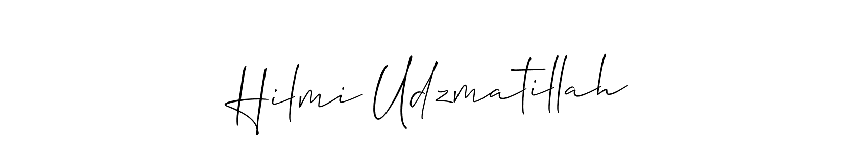 Check out images of Autograph of Hilmi Udzmatillah name. Actor Hilmi Udzmatillah Signature Style. Allison_Script is a professional sign style online. Hilmi Udzmatillah signature style 2 images and pictures png