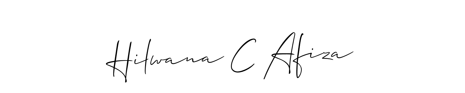 Once you've used our free online signature maker to create your best signature Allison_Script style, it's time to enjoy all of the benefits that Hilwana C Afiza name signing documents. Hilwana C Afiza signature style 2 images and pictures png