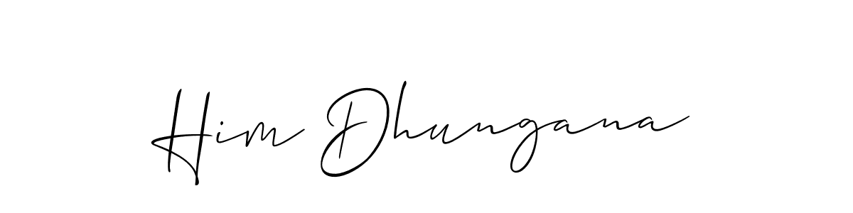 Him Dhungana stylish signature style. Best Handwritten Sign (Allison_Script) for my name. Handwritten Signature Collection Ideas for my name Him Dhungana. Him Dhungana signature style 2 images and pictures png