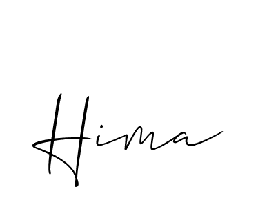 The best way (Allison_Script) to make a short signature is to pick only two or three words in your name. The name Hima include a total of six letters. For converting this name. Hima signature style 2 images and pictures png