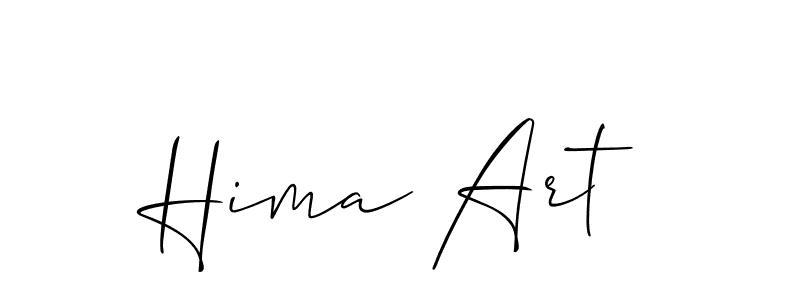 Use a signature maker to create a handwritten signature online. With this signature software, you can design (Allison_Script) your own signature for name Hima Art. Hima Art signature style 2 images and pictures png