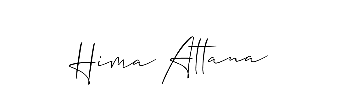 if you are searching for the best signature style for your name Hima Attana. so please give up your signature search. here we have designed multiple signature styles  using Allison_Script. Hima Attana signature style 2 images and pictures png