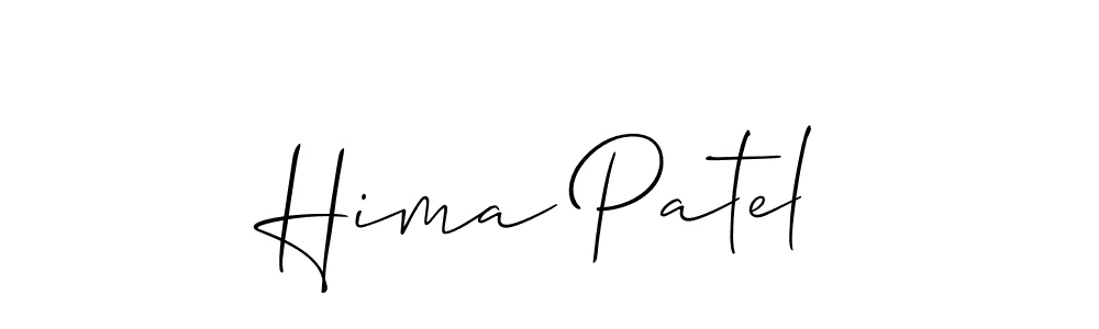 How to make Hima Patel signature? Allison_Script is a professional autograph style. Create handwritten signature for Hima Patel name. Hima Patel signature style 2 images and pictures png