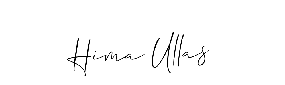 if you are searching for the best signature style for your name Hima Ullas. so please give up your signature search. here we have designed multiple signature styles  using Allison_Script. Hima Ullas signature style 2 images and pictures png