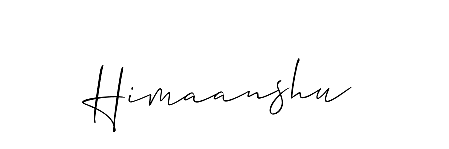Design your own signature with our free online signature maker. With this signature software, you can create a handwritten (Allison_Script) signature for name Himaanshu. Himaanshu signature style 2 images and pictures png