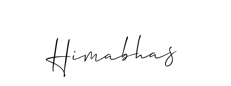The best way (Allison_Script) to make a short signature is to pick only two or three words in your name. The name Himabhas include a total of six letters. For converting this name. Himabhas signature style 2 images and pictures png