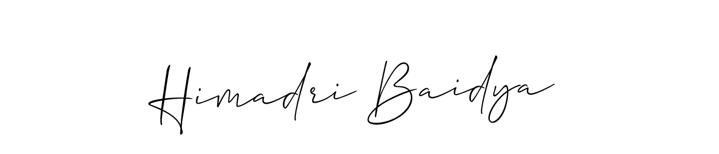 Use a signature maker to create a handwritten signature online. With this signature software, you can design (Allison_Script) your own signature for name Himadri Baidya. Himadri Baidya signature style 2 images and pictures png