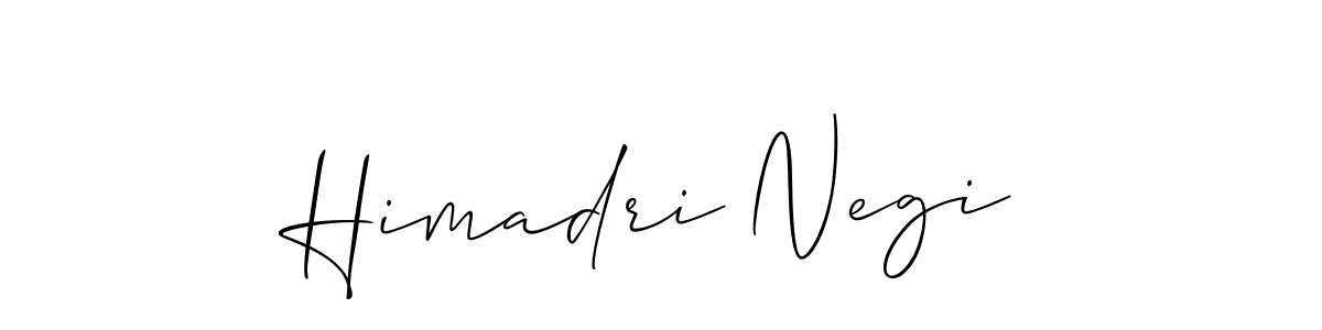 You should practise on your own different ways (Allison_Script) to write your name (Himadri Negi) in signature. don't let someone else do it for you. Himadri Negi signature style 2 images and pictures png