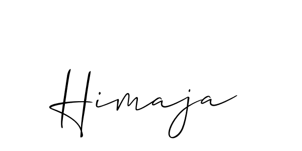 It looks lik you need a new signature style for name Himaja. Design unique handwritten (Allison_Script) signature with our free signature maker in just a few clicks. Himaja signature style 2 images and pictures png