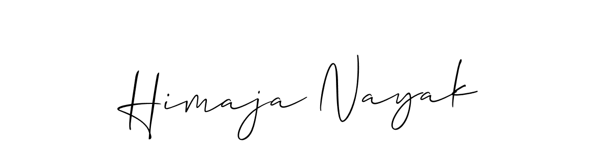 Use a signature maker to create a handwritten signature online. With this signature software, you can design (Allison_Script) your own signature for name Himaja Nayak. Himaja Nayak signature style 2 images and pictures png