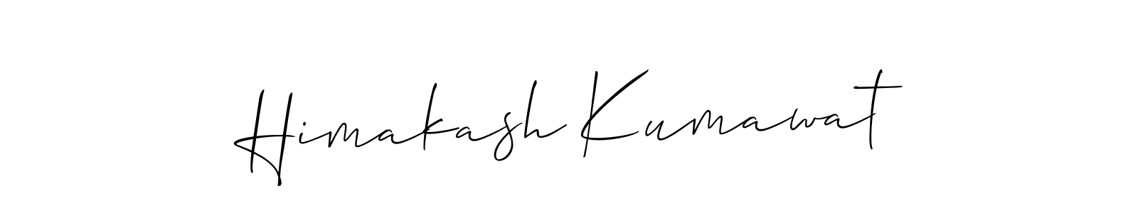 Make a beautiful signature design for name Himakash Kumawat. With this signature (Allison_Script) style, you can create a handwritten signature for free. Himakash Kumawat signature style 2 images and pictures png