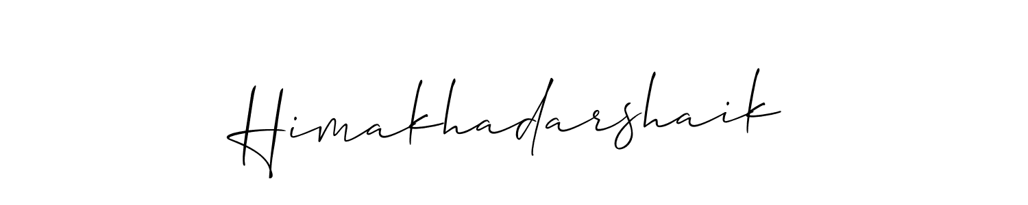 It looks lik you need a new signature style for name Himakhadarshaik. Design unique handwritten (Allison_Script) signature with our free signature maker in just a few clicks. Himakhadarshaik signature style 2 images and pictures png