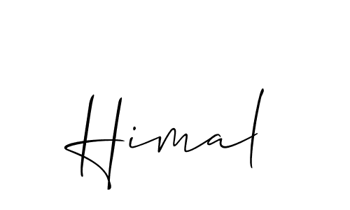 Design your own signature with our free online signature maker. With this signature software, you can create a handwritten (Allison_Script) signature for name Himal. Himal signature style 2 images and pictures png