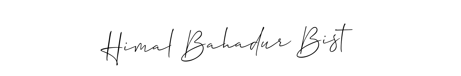 The best way (Allison_Script) to make a short signature is to pick only two or three words in your name. The name Himal Bahadur Bist include a total of six letters. For converting this name. Himal Bahadur Bist signature style 2 images and pictures png