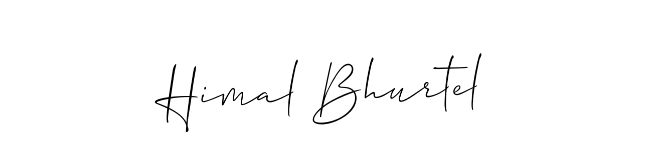 Use a signature maker to create a handwritten signature online. With this signature software, you can design (Allison_Script) your own signature for name Himal Bhurtel. Himal Bhurtel signature style 2 images and pictures png