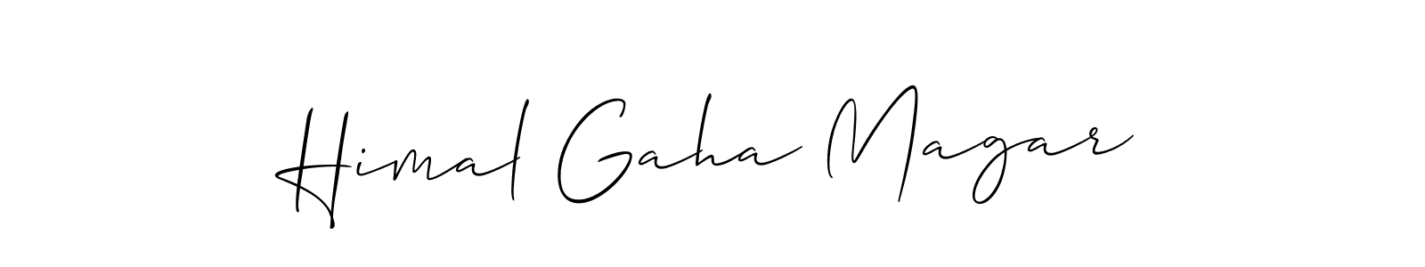 It looks lik you need a new signature style for name Himal Gaha Magar. Design unique handwritten (Allison_Script) signature with our free signature maker in just a few clicks. Himal Gaha Magar signature style 2 images and pictures png