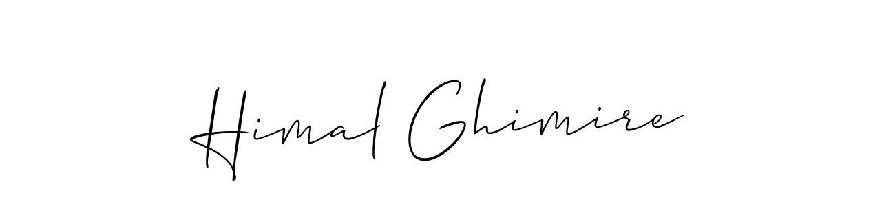 How to make Himal Ghimire name signature. Use Allison_Script style for creating short signs online. This is the latest handwritten sign. Himal Ghimire signature style 2 images and pictures png