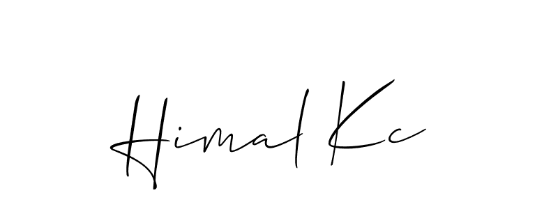 Use a signature maker to create a handwritten signature online. With this signature software, you can design (Allison_Script) your own signature for name Himal Kc. Himal Kc signature style 2 images and pictures png