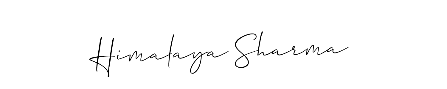 How to make Himalaya Sharma signature? Allison_Script is a professional autograph style. Create handwritten signature for Himalaya Sharma name. Himalaya Sharma signature style 2 images and pictures png