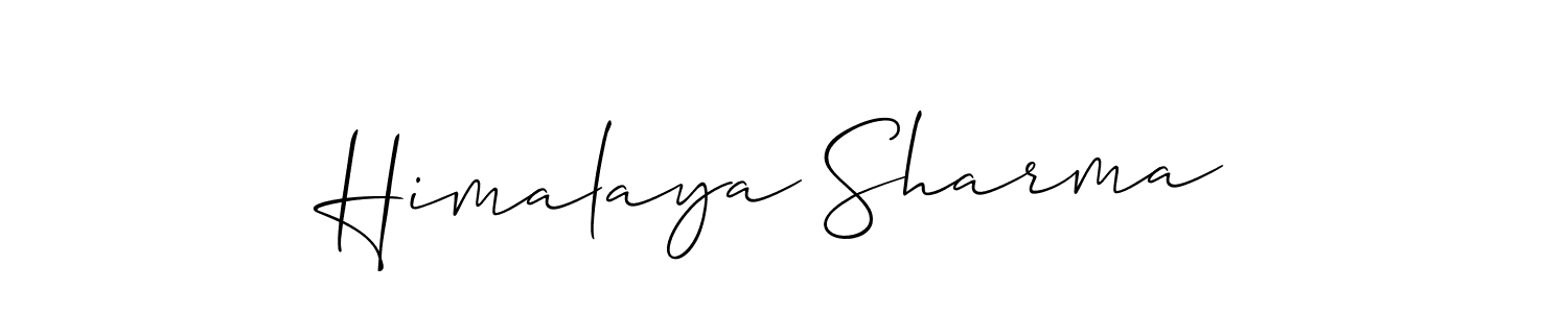 How to make Himalaya Sharma name signature. Use Allison_Script style for creating short signs online. This is the latest handwritten sign. Himalaya Sharma signature style 2 images and pictures png