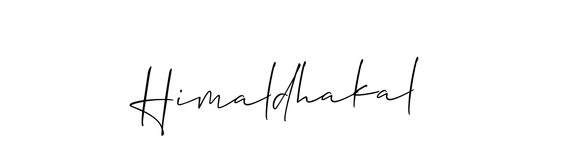 Make a beautiful signature design for name Himaldhakal. With this signature (Allison_Script) style, you can create a handwritten signature for free. Himaldhakal signature style 2 images and pictures png